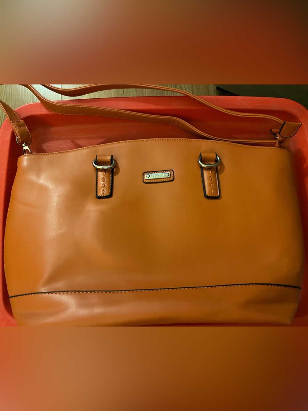 David Jones orange large purse